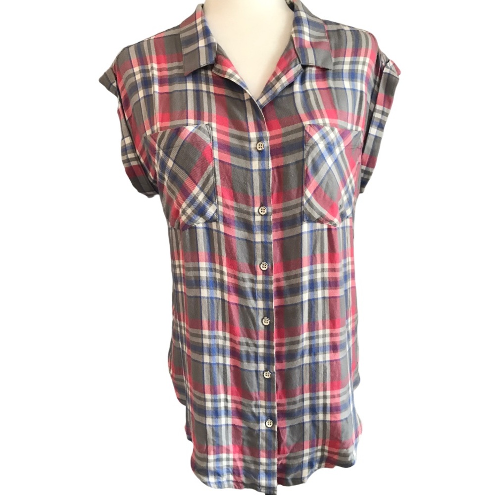 🌸Jach’s Girlfriend QuinnCapSleeve Button FrontTop